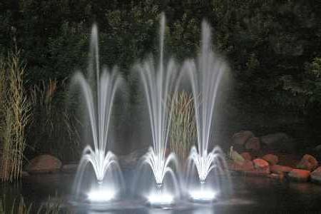 Backlight fountains - a fascinating sight