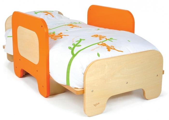 Children's bed with a side for babies