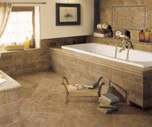 Tiled bath tiles will make the room stylish and original