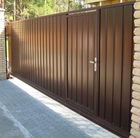 sliding gate with wicket door 