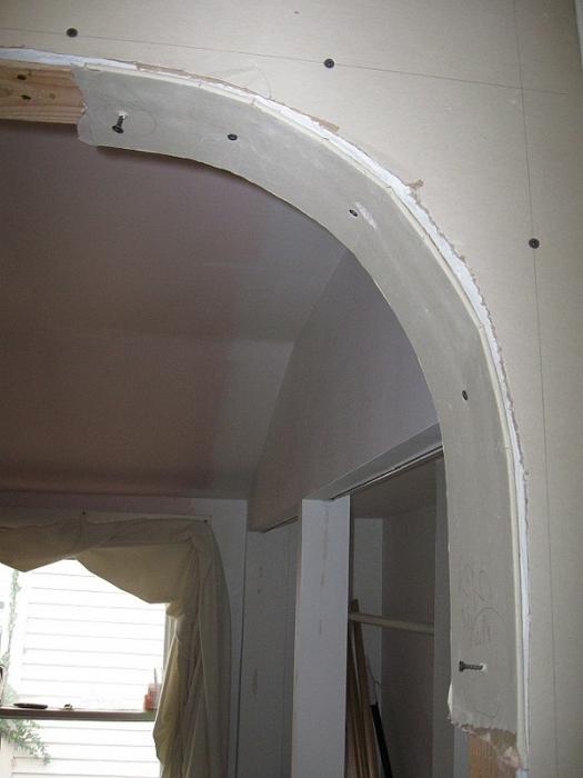 How to make an arch of plasterboard with your own hands 