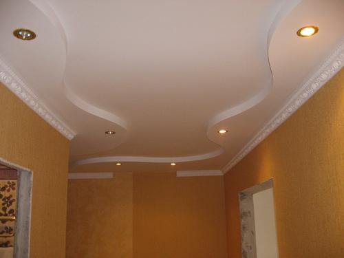 ceilings in the hall of plasterboard