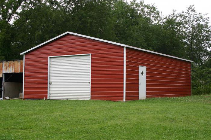 garage of profile pipe with your own hands 