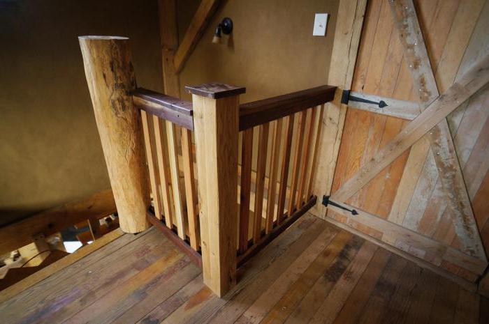 stairs to the log house 