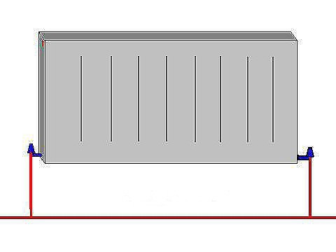 Single-pipe heating system of a private house