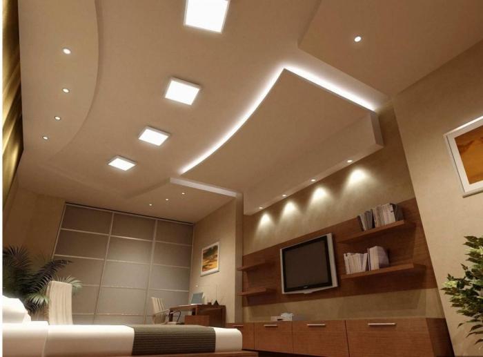 Ceilings of plasterboard with backlight: where to use and how to choose?