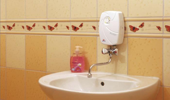 flow electric water heater to the tap