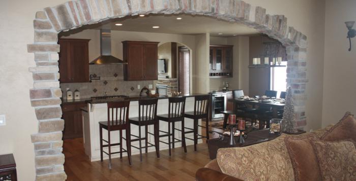 kitchen living room arch