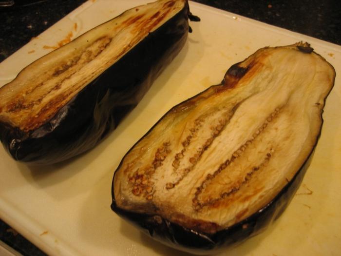 Eggplant, baked in the oven