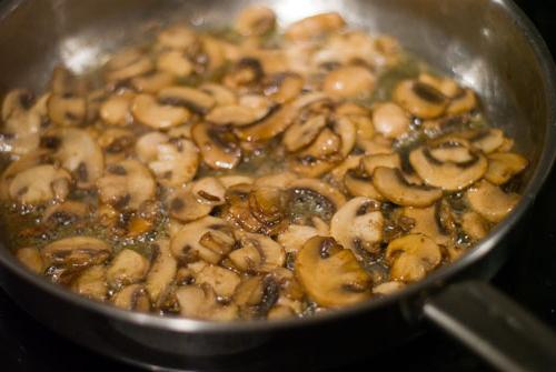 Mushroom sauce from champignons