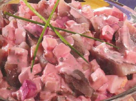 How to make a salad with herring?