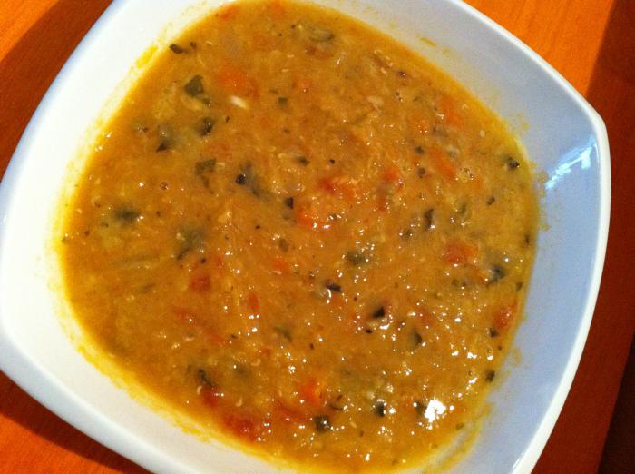 Delicate lentil soup from Yulia Vysotskaya