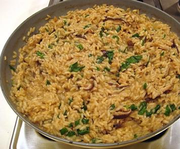 lemon pilaf with mushrooms