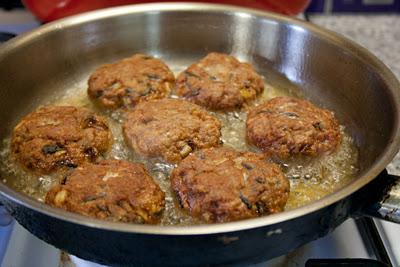 cooking meatballs