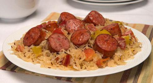 recipe for salted cabbage with sausage