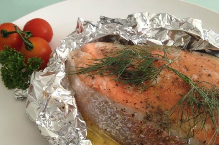 steaks baked trout