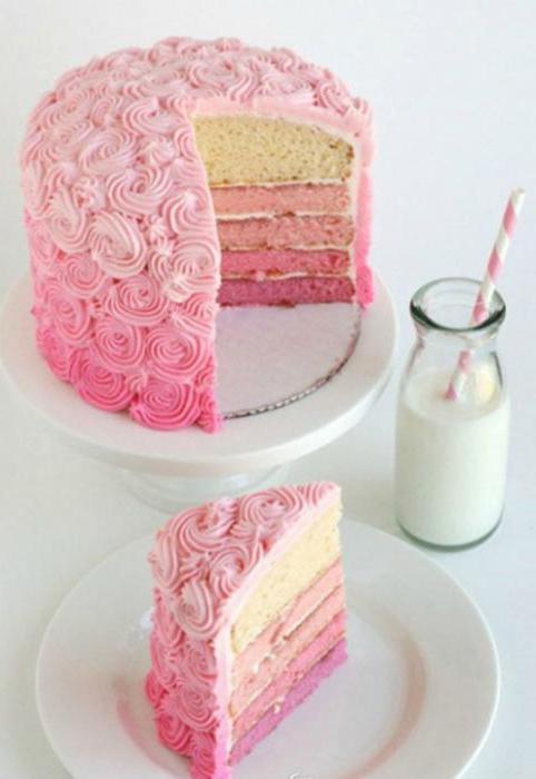 Cake in the style of ombre