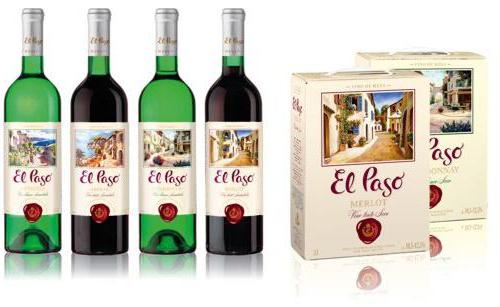 Wine El Paso, white and red