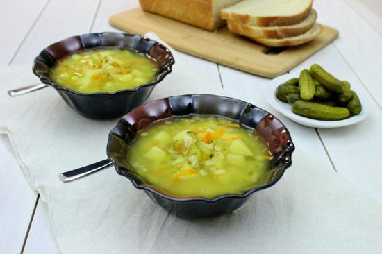 soup with pickled cucumbers 