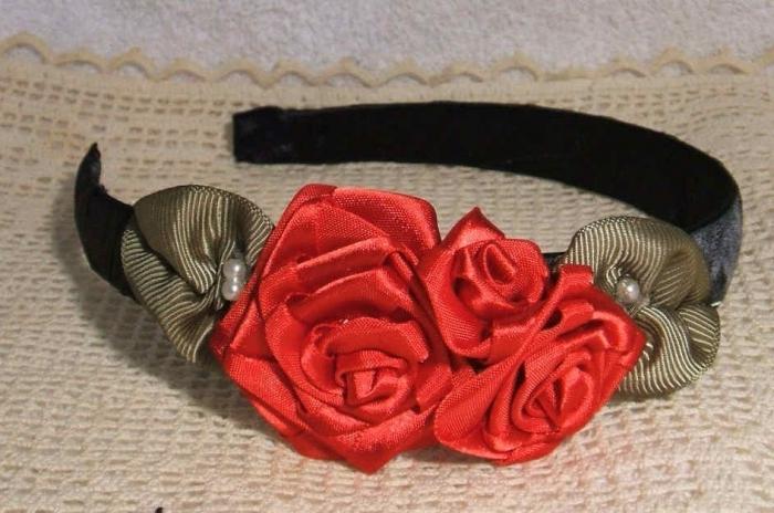 Satin ribbons - we make flowers by our own hands!