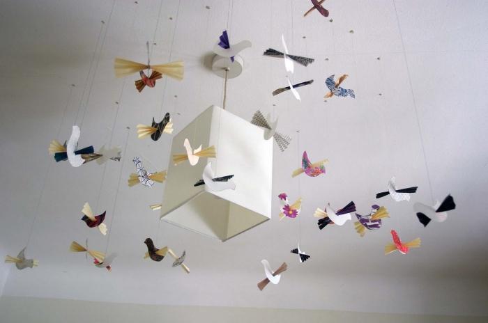 Birds of paper as a symbol of happiness in your home