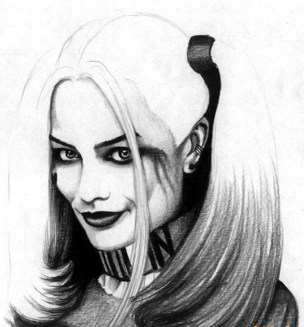 How to draw a step-by-step Harley Quinn easily and quickly