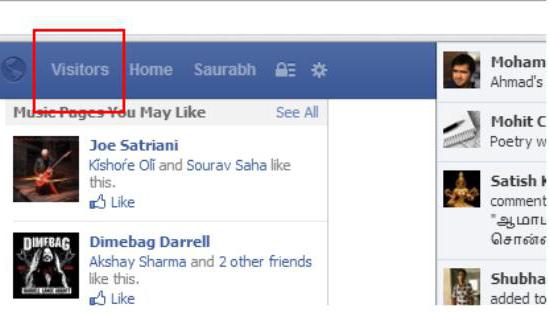 how to see guests on Facebook