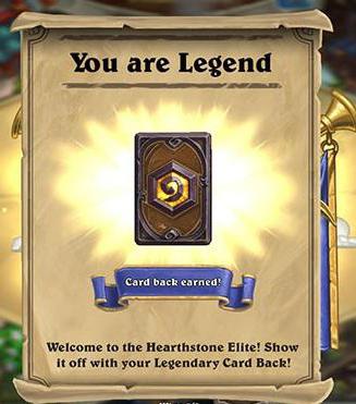 Reward for Ranks in Hearthstone