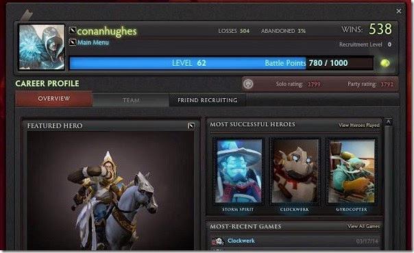 Details on how to hide the profile in DotA 2