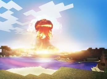 explosion of a nuclear bomb in maynkraft