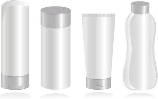 road set of containers for cosmetic products photo