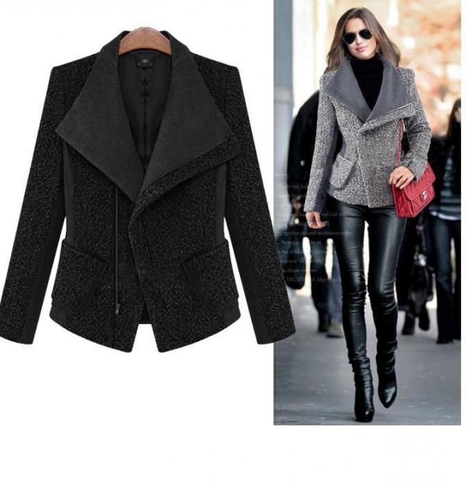 Fashionable short female coat