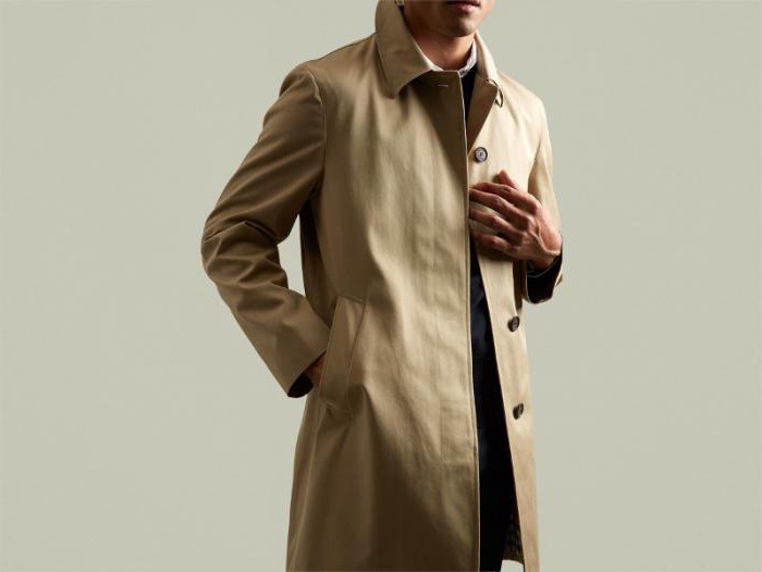 With what to wear a beige raincoat?