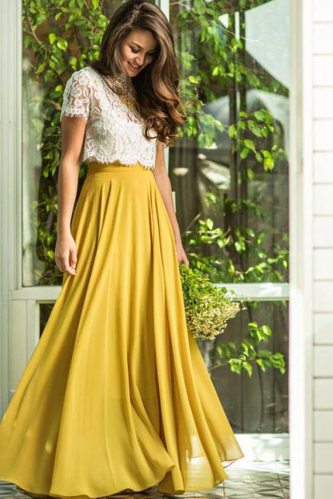 skirt mustard with what to wear