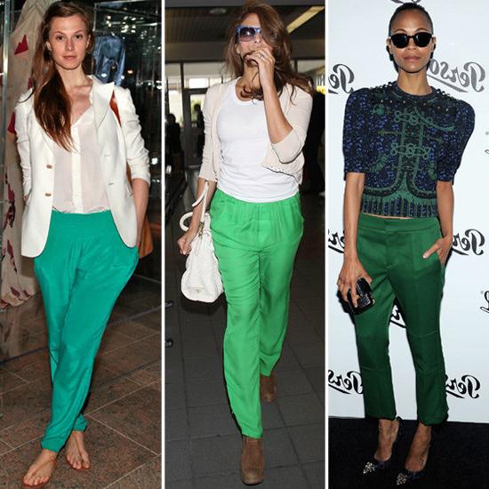 Green pants: what to wear