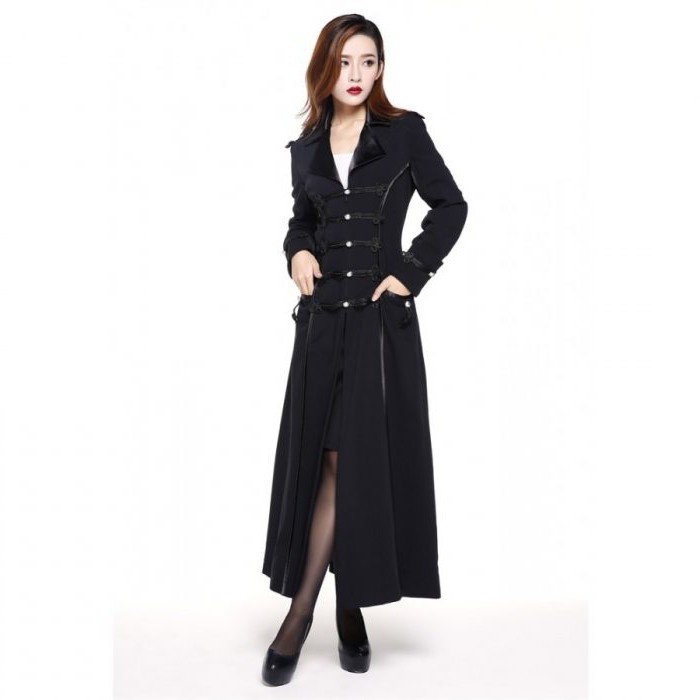 female black raincoat 