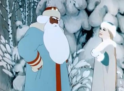 New Year's Santa Claus and Snow Maiden