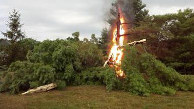 consequences of a lightning stroke in a person