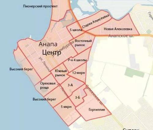 Districts of Anapa - description