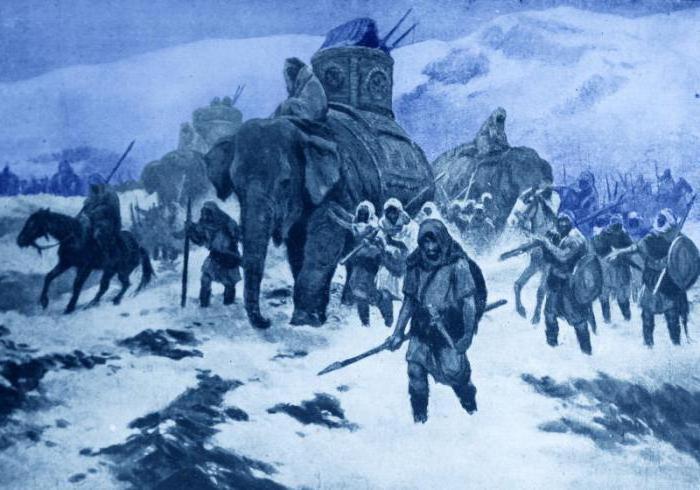 crossing the Hannibal troops through the Alps date