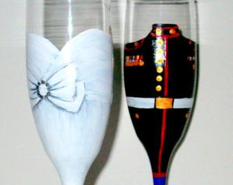 beautiful wedding glasses