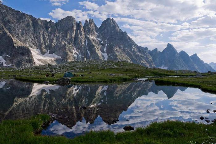 Dombai, a mountainous territory in Karachay-Cherkessia. Winter skiing holidays