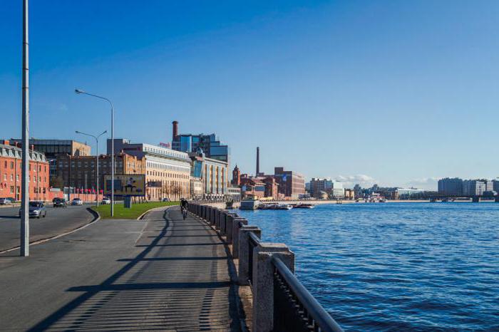 Vyborgskaya embankment in St. Petersburg