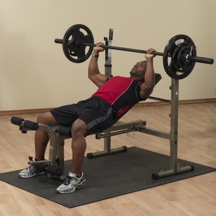 inclined barbell press 