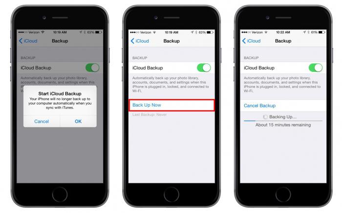 Simple ways of how to create an iPhone backup