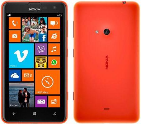 Nokia Lumia 625 smartphone: specifications, options and features of the device